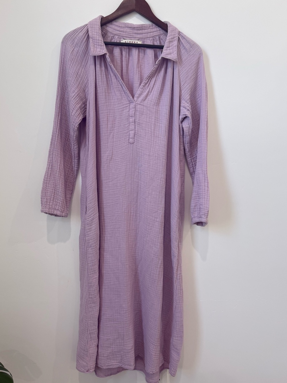 XiRENA Lavender Cotton Gauze Maxi Dress